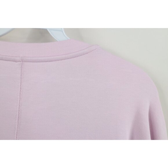 Fabletics Womens XXS Blank Oversized Baggy Fit Yoga Gym V-Neck Sweatshirt Pink - Picture 10 of 14